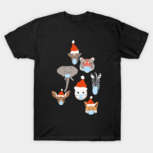 Animals with masks T-Shirt by Flyingrabbit